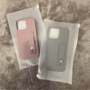 Japanese Brand Stylish Pink and Gray Phone Cases. Buy one get one.